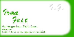 irma feit business card